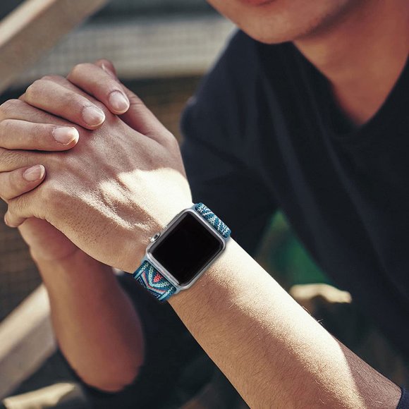 NEW[BAND] Nylon Adjustable Strap For Apple Watch F - Picture 5 of 6